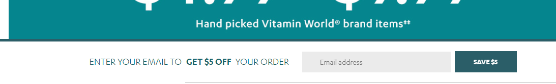 Vitamin World官网五美元优惠码获取