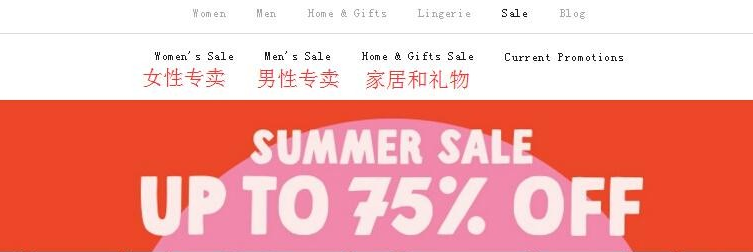Urban Outfitters美国官网产品导航