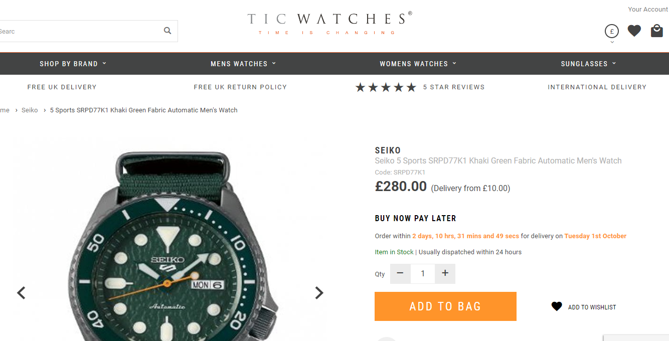 Ticwatches官网商品详细信息页面